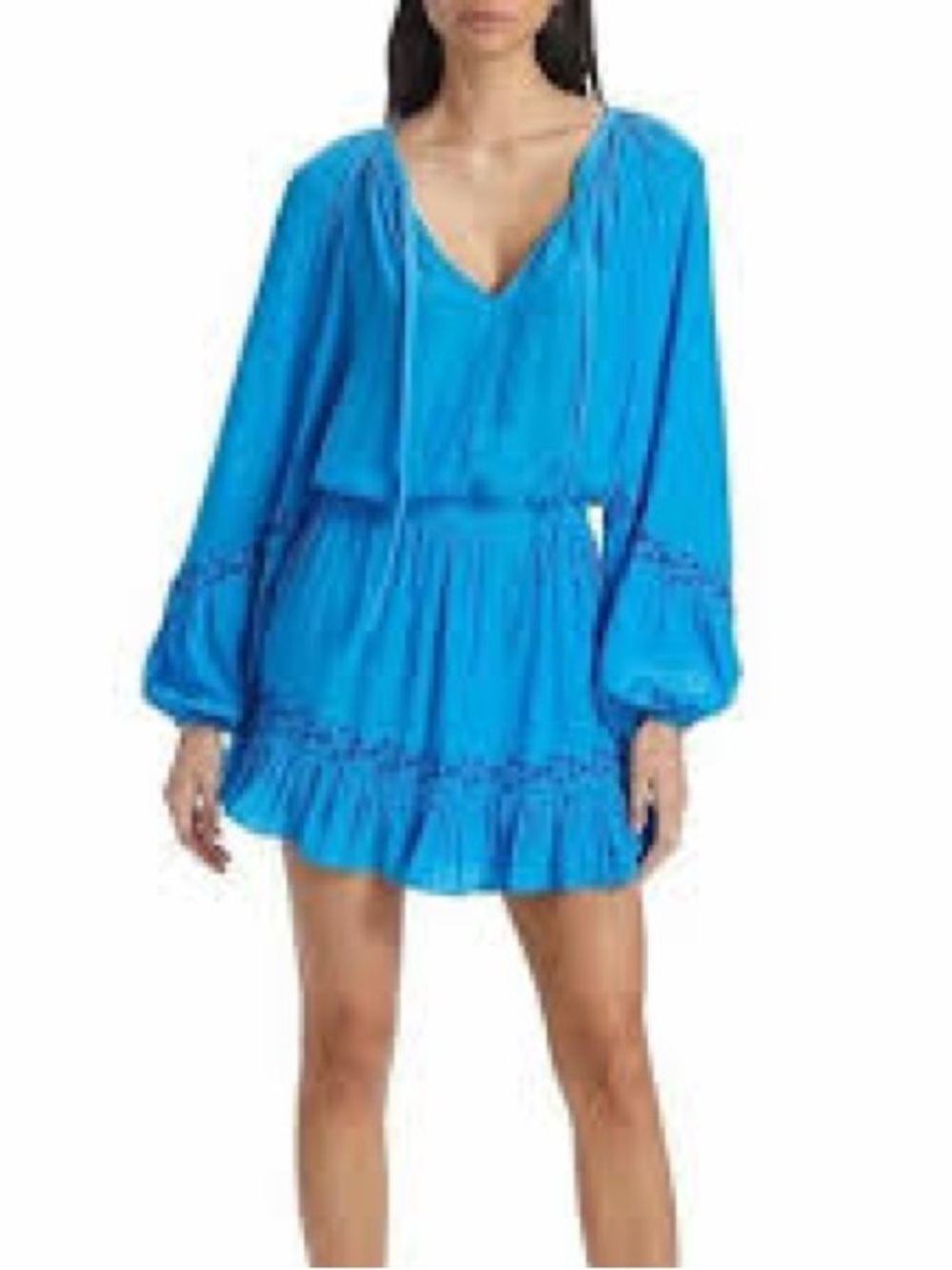 Joie Bright Blue Long-Sleeve Mini Dress